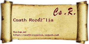 Csath Rozália névjegykártya