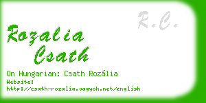 rozalia csath business card